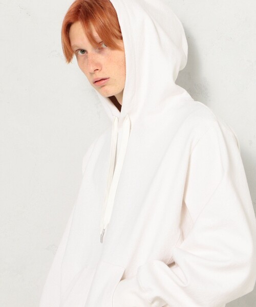 EDITION（エディション）の「COTTON NEP JERSEY カンガルーパーカー（パーカー・メンズ・ホワイト/ピンク・S/M）」の16枚目の写真