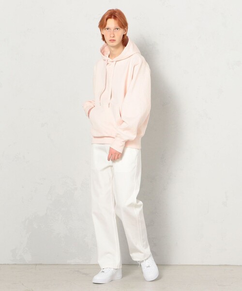 EDITION（エディション）の「COTTON NEP JERSEY カンガルーパーカー（パーカー・メンズ・ホワイト/ピンク・S/M）」の17枚目の写真