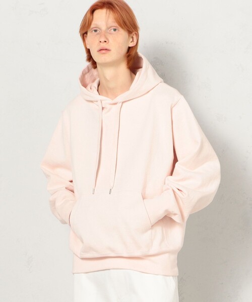 EDITION（エディション）の「COTTON NEP JERSEY カンガルーパーカー（パーカー・メンズ・ホワイト/ピンク・S/M）」の19枚目の写真