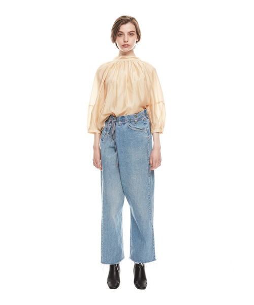 MAISON EUREKA(メゾンエウレカ)の「VINTAGE REWORK BIGGY PANTS- Exclusive(デニムパンツ・レディース・ブラック/ブルー・MEDIUM/SMALL)」の9枚目の写真