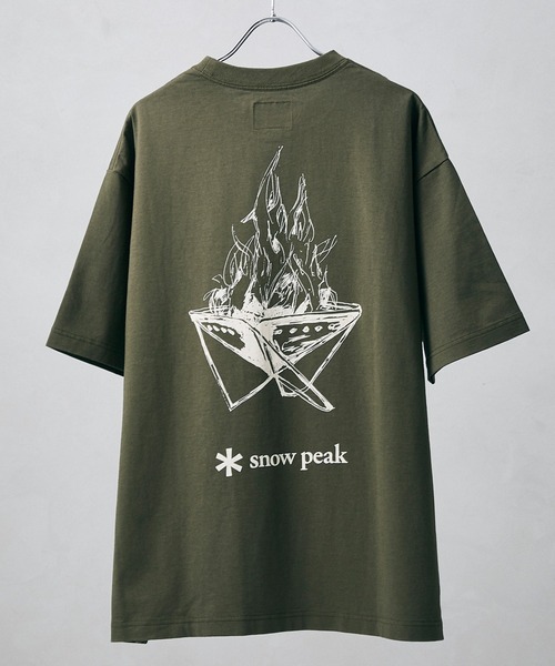 Snow Peak(スノーピーク)の「【Snow Peak×relume / スノーピーク】別注Camp Fire Printed Tee(Tシャツ/カットソー・メンズ・ホワイト/ブラウン/カーキ・SMALL/MEDIUM/LARGE)」の20枚目の写真