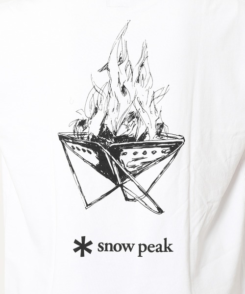 Snow Peak(スノーピーク)の「【Snow Peak×relume / スノーピーク】別注Camp Fire Printed Tee(Tシャツ/カットソー・メンズ・ホワイト/ブラウン/カーキ・SMALL/MEDIUM/LARGE)」の18枚目の写真