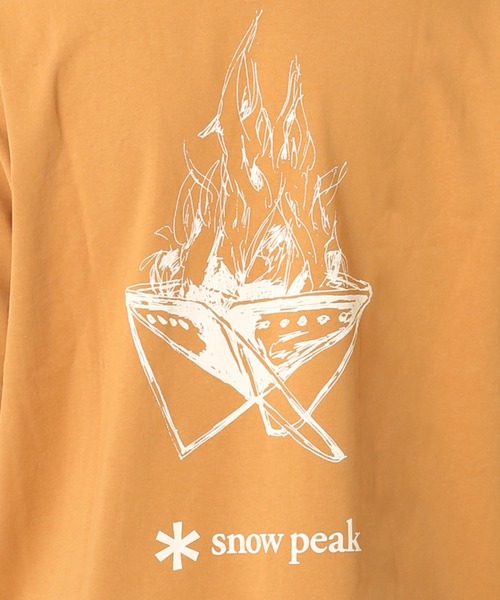 Snow Peak(スノーピーク)の「【Snow Peak×relume / スノーピーク】別注Camp Fire Printed Tee(Tシャツ/カットソー・メンズ・ホワイト/ブラウン/カーキ・SMALL/MEDIUM/LARGE)」の19枚目の写真