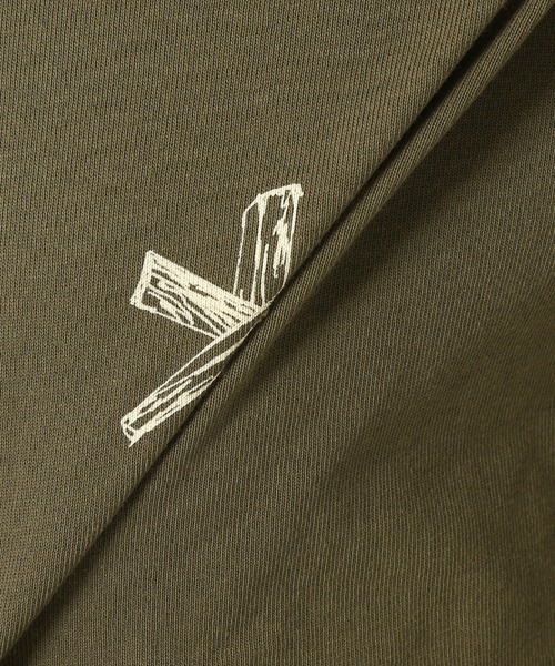 Snow Peak(スノーピーク)の「【Snow Peak×relume / スノーピーク】別注Camp Fire Printed Tee(Tシャツ/カットソー・メンズ・ホワイト/ブラウン/カーキ・SMALL/MEDIUM/LARGE)」の7枚目の写真