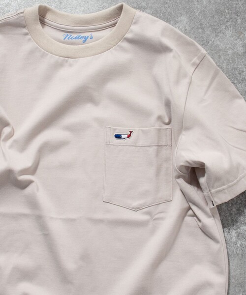 クジラワンポイント ポケット付きTシャツ（Tシャツ/カットソー