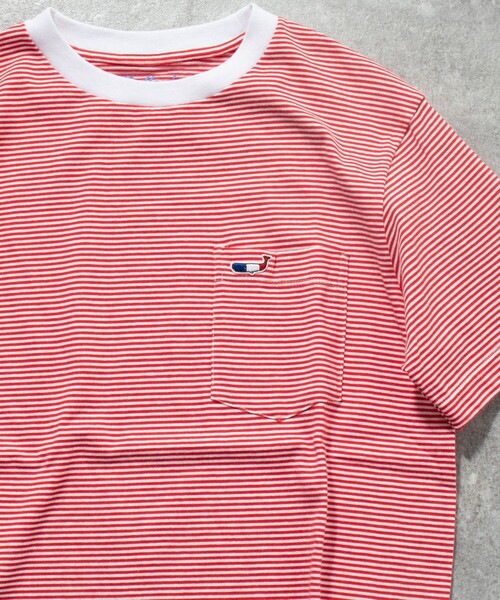 NOLLEY'S goodman(ノーリーズグッドマン)の「クジラワンポイント ポケット付きTシャツ(Tシャツ/カットソー・メンズ・ネイビー系3/ネイビー/グレイッシュベージュ/ホワイト/レッド系その他3・M/S/L/XL)」の5枚目の写真