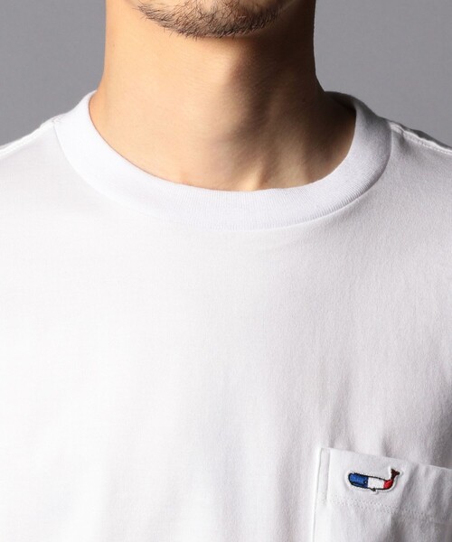 NOLLEY'S goodman(ノーリーズグッドマン)の「クジラワンポイント ポケット付きTシャツ(Tシャツ/カットソー・メンズ・ネイビー系3/ネイビー/グレイッシュベージュ/ホワイト/レッド系その他3・M/S/L/XL)」の9枚目の写真