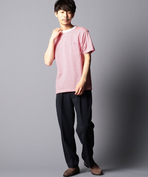 NOLLEY'S goodman(ノーリーズグッドマン)の「クジラワンポイント ポケット付きTシャツ(Tシャツ/カットソー・メンズ・ネイビー系3/ネイビー/グレイッシュベージュ/ホワイト/レッド系その他3・M/S/L/XL)」の18枚目の写真