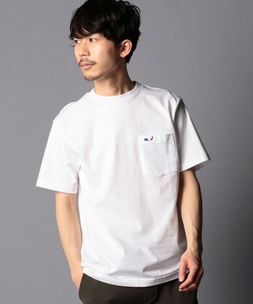 NOLLEY'S goodman(ノーリーズグッドマン)の「クジラワンポイント ポケット付きTシャツ(Tシャツ/カットソー・メンズ・ネイビー系3/ネイビー/グレイッシュベージュ/ホワイト/レッド系その他3・M/S/L/XL)」の20枚目の写真