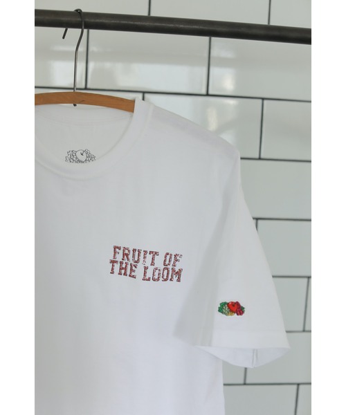 AJUGA.（アジュガ）の「T-Shirt　Freeサイズ　ロゴ【AJUGA.×FRUIT OF THE LOOM】（Tシャツ/カットソー・レディース・ネイビー/オレンジ・FREE）」の2枚目の写真