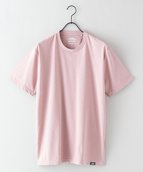 OUTDOOR PRODUCTS（アウトドアプロダクツ）の「ドライ機能付き（速乾機能）ワンポイントブランドロゴ/ピスネーム付き/ビッグシルエット/無地Ｔシャツ（Tシャツ/カットソー・メンズ・ホワイト/ブラック/ベージュ/カーキ/ピンク・MEDIUM/LARGE/X-LARGE）」の5枚目の写真