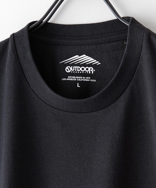OUTDOOR PRODUCTS（アウトドアプロダクツ）の「ドライ機能付き（速乾機能）ワンポイントブランドロゴ/ピスネーム付き/ビッグシルエット/無地Ｔシャツ（Tシャツ/カットソー・メンズ・ホワイト/ブラック/ベージュ/カーキ/ピンク・MEDIUM/LARGE/X-LARGE）」の7枚目の写真