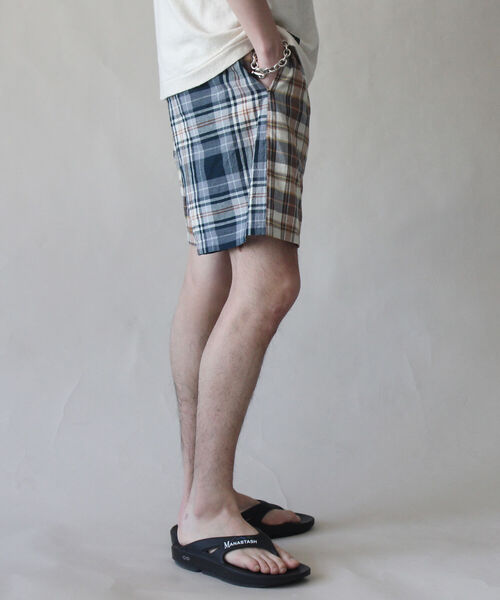 MANASTASH（マナスタッシュ）の「MANASTASH/マナスタッシュ　INDIAN CHECK SHORTS インディアンチェックショーツ（その他パンツ・メンズ・ネイビー/その他/ベージュ・MEDIUM/LARGE/X-LARGE）」の5枚目の写真