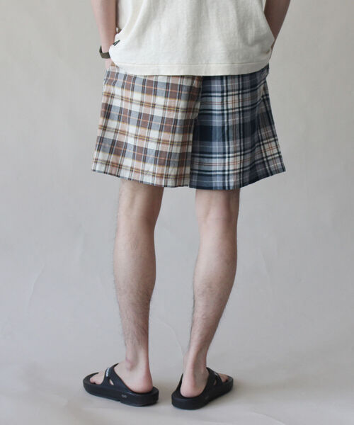 MANASTASH（マナスタッシュ）の「MANASTASH/マナスタッシュ　INDIAN CHECK SHORTS インディアンチェックショーツ（その他パンツ・メンズ・ネイビー/その他/ベージュ・MEDIUM/LARGE/X-LARGE）」の6枚目の写真