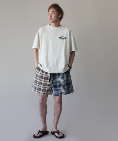 MANASTASH（マナスタッシュ）の「MANASTASH/マナスタッシュ　INDIAN CHECK SHORTS インディアンチェックショーツ（その他パンツ・メンズ・ネイビー/その他/ベージュ・MEDIUM/LARGE/X-LARGE）」の7枚目の写真
