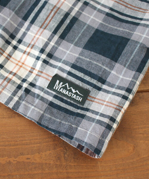 MANASTASH（マナスタッシュ）の「MANASTASH/マナスタッシュ　INDIAN CHECK SHORTS インディアンチェックショーツ（その他パンツ・メンズ・ネイビー/その他/ベージュ・MEDIUM/LARGE/X-LARGE）」の9枚目の写真
