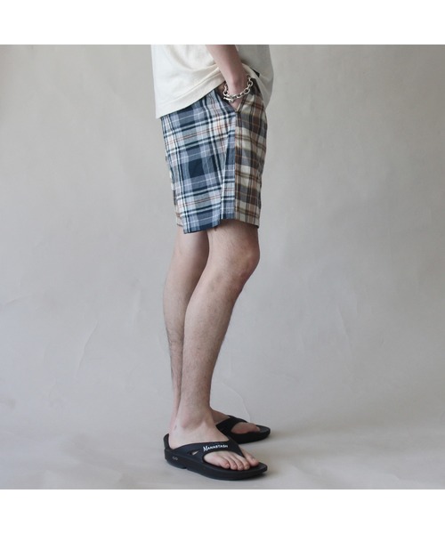 MANASTASH（マナスタッシュ）の「MANASTASH/マナスタッシュ　INDIAN CHECK SHORTS インディアンチェックショーツ（その他パンツ・メンズ・ネイビー/その他/ベージュ・MEDIUM/LARGE/X-LARGE）」の15枚目の写真