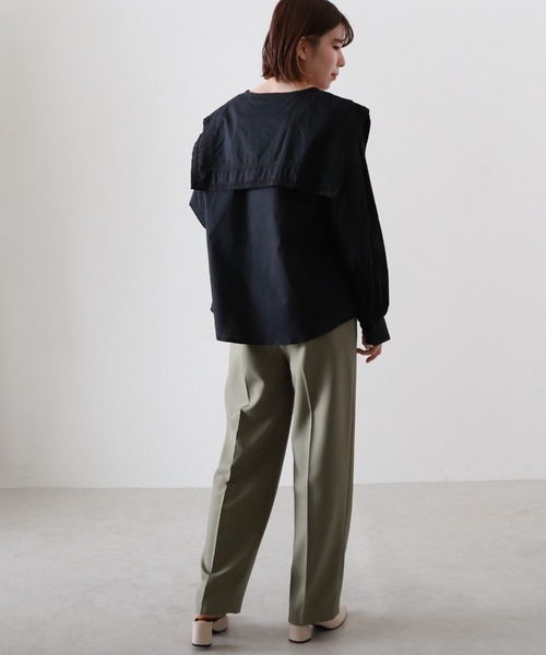 Cheek(チーク)の「【日本製】共ベルトセンタープレスパンツ(スラックス・レディース・ベージュ/カーキ/ピンク・MEDIUM)」の18枚目の写真
