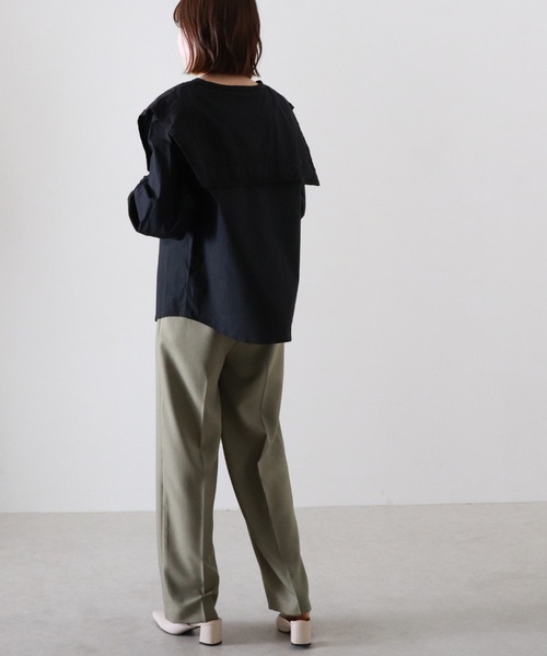 Cheek(チーク)の「【日本製】共ベルトセンタープレスパンツ(スラックス・レディース・ベージュ/カーキ/ピンク・MEDIUM)」の13枚目の写真