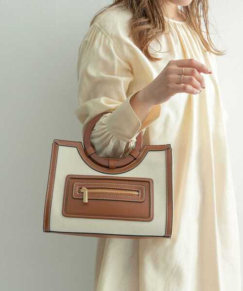 RODE SKO（ロデスコ）の「ALBINA キャンバスコンビトートバッグ（トートバッグ・レディース・ブラック/キャメル・ONE）」の7枚目の写真