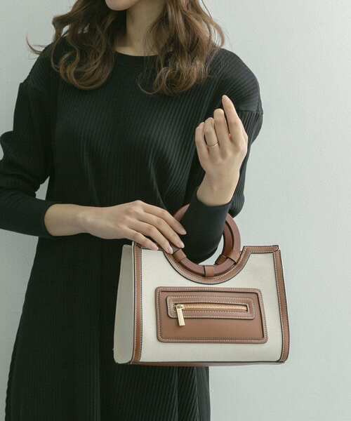 RODE SKO（ロデスコ）の「ALBINA キャンバスコンビトートバッグ（トートバッグ・レディース・ブラック/キャメル・ONE）」の18枚目の写真