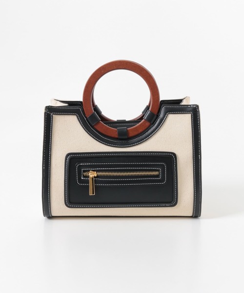 RODE SKO（ロデスコ）の「ALBINA キャンバスコンビトートバッグ（トートバッグ・レディース・ブラック/キャメル・ONE）」の13枚目の写真