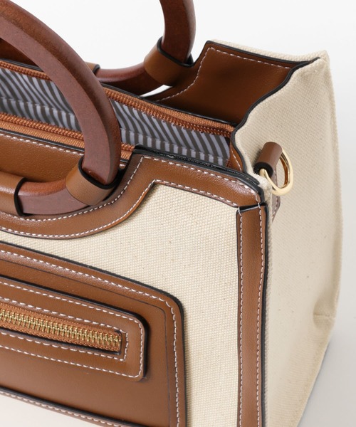 RODE SKO（ロデスコ）の「ALBINA キャンバスコンビトートバッグ（トートバッグ・レディース・ブラック/キャメル・ONE）」の6枚目の写真