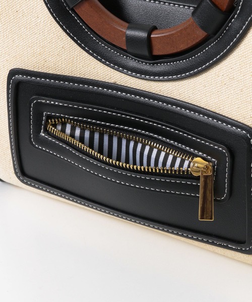 RODE SKO（ロデスコ）の「ALBINA キャンバスコンビトートバッグ（トートバッグ・レディース・ブラック/キャメル・ONE）」の9枚目の写真