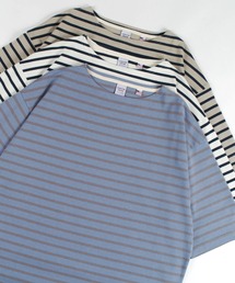 make a ray!（メイク ア レイ！）の「ビッグシルエット バスクボーダー クルーネック カットソー（Tシャツ/カットソー・メンズ）」