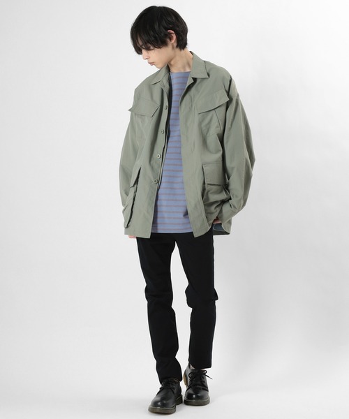 make a ray!（メイク ア レイ！）の「ビッグシルエット バスクボーダー クルーネック カットソー（Tシャツ/カットソー・メンズ・ベージュ/ブルー/オフホワイト・M/L）」の10枚目の写真