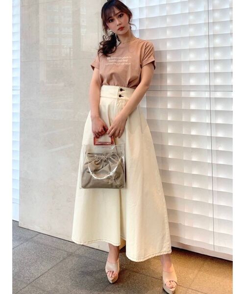 RESEXXY(リゼクシー)の「ウッド調チェーンクリアバッグ(ショルダーバッグ・レディース・ブラウン/ベージュ・FREE)」の9枚目の写真