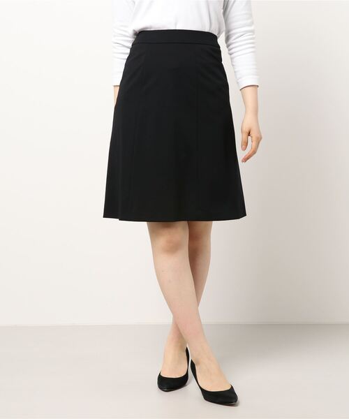 m.f.editorial(エムエフエディトリアル)の「*エムエフエディトリアルレディース/m.f.editorial:Women サマーポンチ セットアップ フレアースカート(セットアップアイテムございます)(スーツスカート・レディース・ブラック・MEDIUM/LARGE/S)」の1枚目の写真