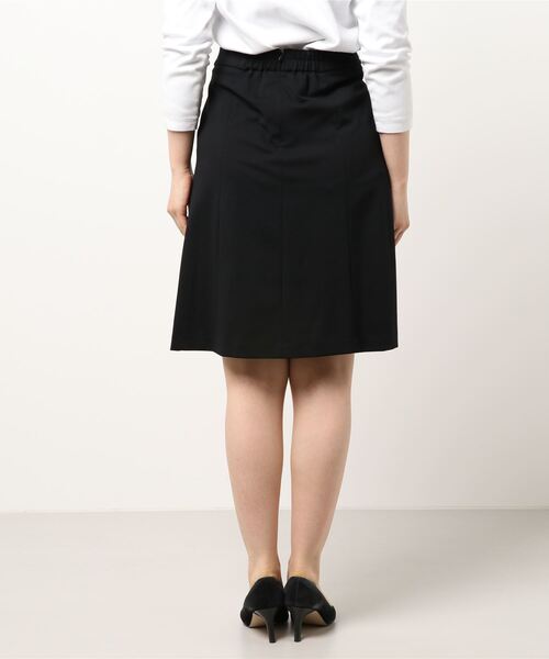 m.f.editorial(エムエフエディトリアル)の「*エムエフエディトリアルレディース/m.f.editorial:Women サマーポンチ セットアップ フレアースカート(セットアップアイテムございます)(スーツスカート・レディース・ブラック・MEDIUM/LARGE/S)」の3枚目の写真