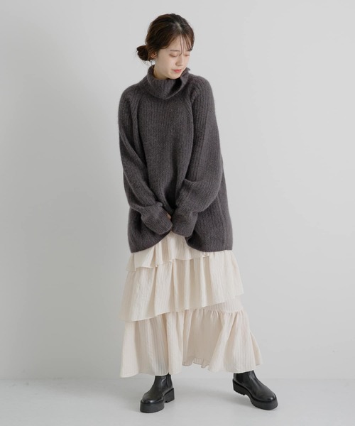 LAATO(ラート)の「FRILL GIRLY SKIRT(スカート・レディース・ブラック/オフホワイト・FREE)」の7枚目の写真