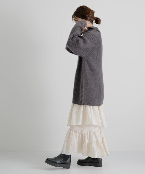 LAATO(ラート)の「FRILL GIRLY SKIRT(スカート・レディース・ブラック/オフホワイト・FREE)」の13枚目の写真