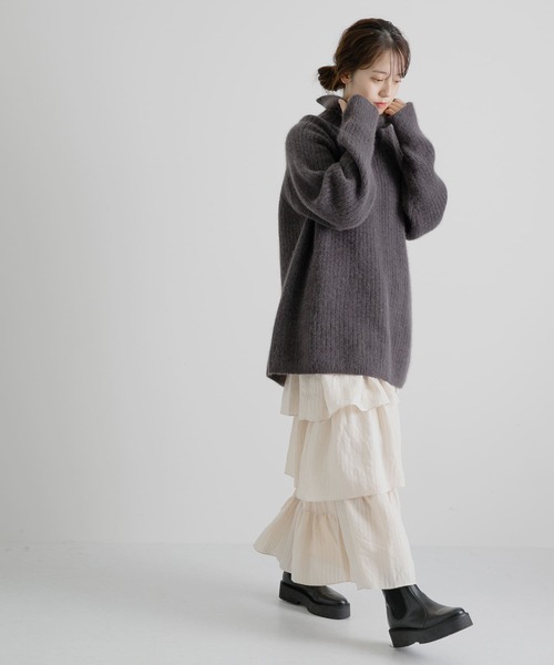 LAATO(ラート)の「FRILL GIRLY SKIRT(スカート・レディース・ブラック/オフホワイト・FREE)」の18枚目の写真