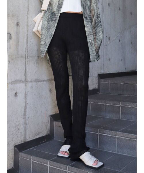 EMODA（エモダ）の「リンクルニットパンツ（その他パンツ・レディース・ブラック/オレンジ/ブルー・FREE）」の8枚目の写真