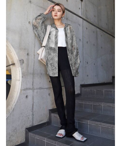 EMODA（エモダ）の「リンクルニットパンツ（その他パンツ・レディース・ブラック/オレンジ/ブルー・FREE）」の9枚目の写真