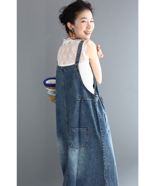 cawaii（カワイイ）の「顔周り華やぐレースのリブタンクトップトップス（タンクトップ・レディース・ホワイト・FREE）」の4枚目の写真