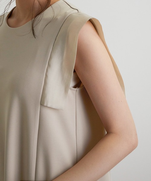 vis-`a-vis(ビサビ)の「【WEB限定】異素材カットミニワンピース(ワンピース・レディース・ブラック/ベージュ系その他/オリーブ・FREE)」の14枚目の写真