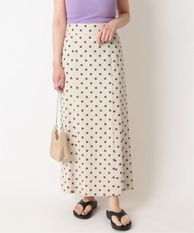 U by SPICK&SPAN | リネンレーヨンドットスカート◆(スカート)