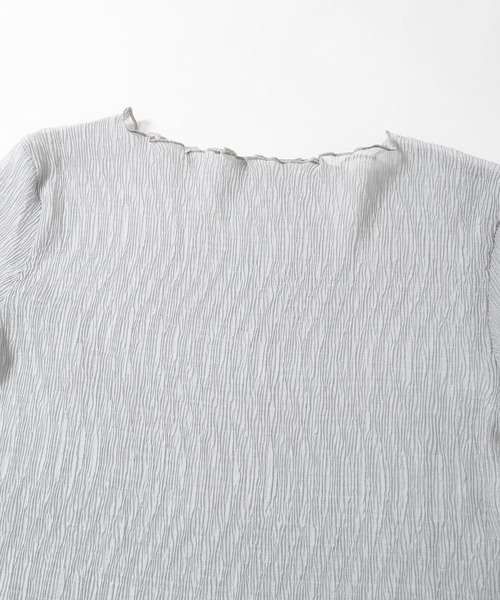 Crisp yours（クリスプユアーズ）の「【WEB限定】クレープシアーブラウス（シャツ/ブラウス・レディース・ブラック/ブルー/アイボリー/ピンクベージュ・FREE）」の8枚目の写真