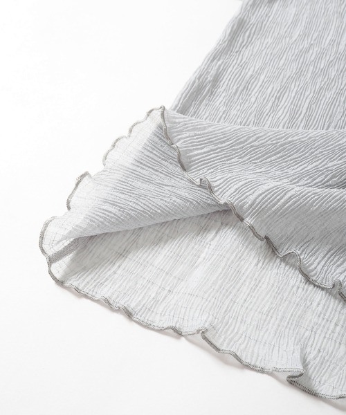 Crisp yours（クリスプユアーズ）の「【WEB限定】クレープシアーブラウス（シャツ/ブラウス・レディース・ブラック/ブルー/アイボリー/ピンクベージュ・FREE）」の10枚目の写真