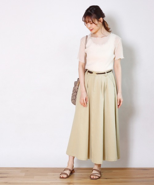 Crisp yours（クリスプユアーズ）の「【WEB限定】クレープシアーブラウス（シャツ/ブラウス・レディース・ブラック/ブルー/アイボリー/ピンクベージュ・FREE）」の16枚目の写真