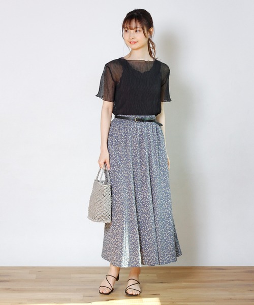 Crisp yours（クリスプユアーズ）の「【WEB限定】クレープシアーブラウス（シャツ/ブラウス・レディース・ブラック/ブルー/アイボリー/ピンクベージュ・FREE）」の21枚目の写真