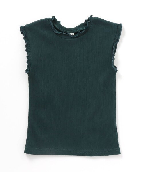 apres les cours（アプレレクール）の「/ノースリーブTシャツ（Tシャツ/カットソー・キッズ・ダークグリーン/チャコール/アイボリー/マスタード/ピンク・90/80/100/110/120/130/140）」の3枚目の写真