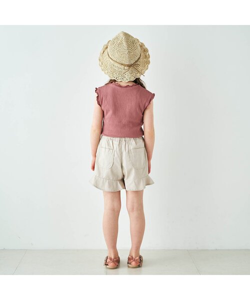 apres les cours（アプレレクール）の「/ノースリーブTシャツ（Tシャツ/カットソー・キッズ・ダークグリーン/チャコール/アイボリー/マスタード/ピンク・90/80/100/110/120/130/140）」の9枚目の写真