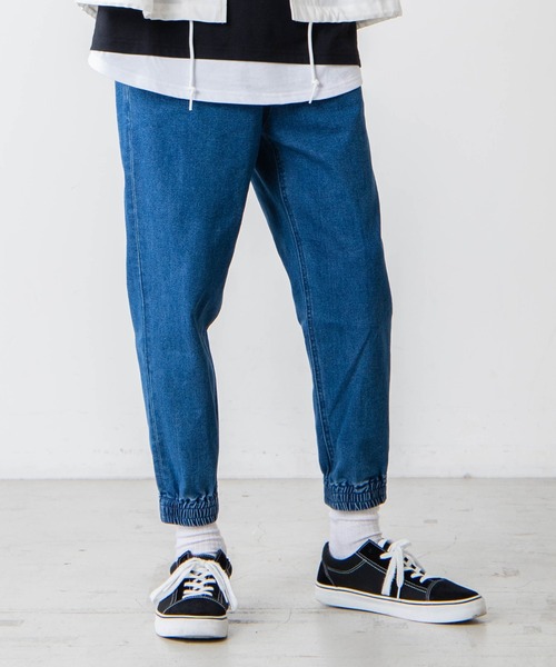 WEGO（ウィゴー）の「WEGO/ストレッチデニム スキニージョガーパンツ（デニムパンツ・メンズ・スカイブルー/コバルトブルー・MEDIUM/LARGE）」の2枚目の写真