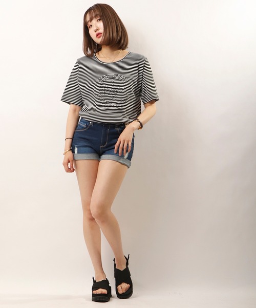 FUNALIVE(ファンアライブ)の「【je crois soi】型押しカットソー(Tシャツ/カットソー・レディース・ブラック/ベージュ/パープル/グレー/ブルー/グリーン/オレンジ/オフホワイト/グレー系その他/ピンク/イエロー/サーモンピンク・FREE)」の19枚目の写真