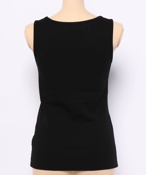 Lugnoncure（ルノンキュール）の「ヘンリーネックタンクトップ（タンクトップ・レディース・モカ/ブルー/ブラック/オフホワイト・ﾌﾘ-）」の6枚目の写真